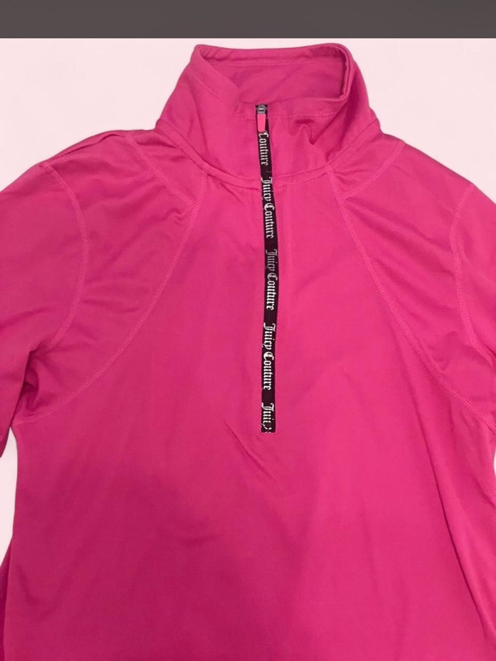 Juicy Couture Sport Hot Pink Half-Zip Pullover in size M